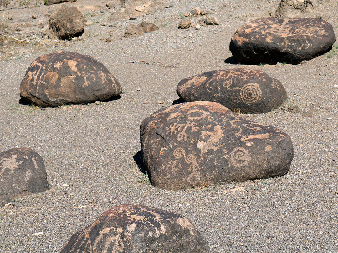 Isolated boulders