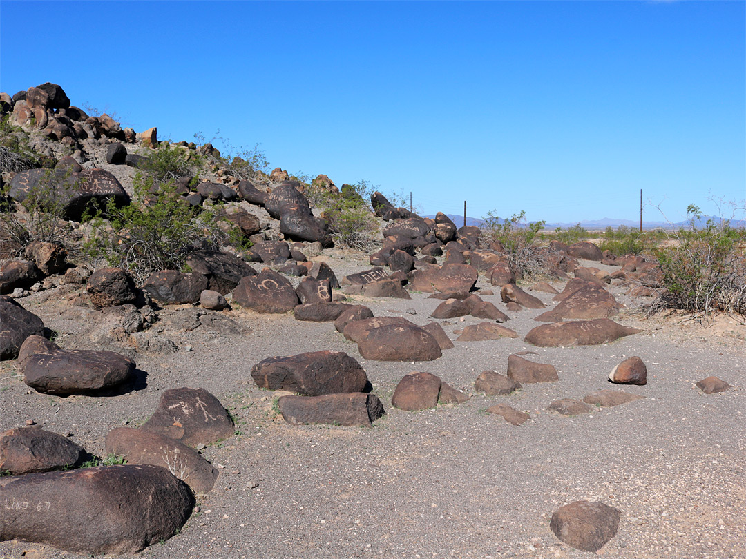 Boulders and desert