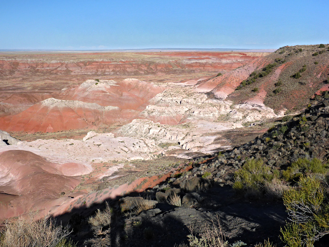 Red and grey badlands