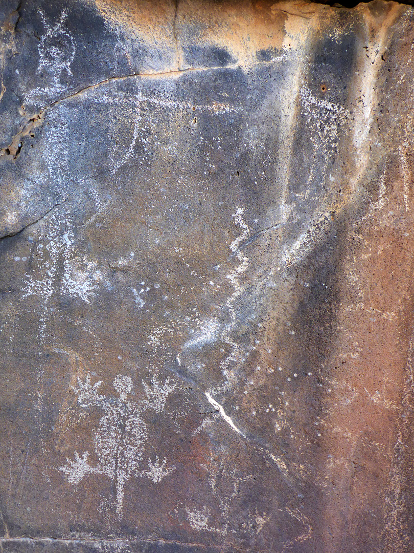 Panel of petroglyphs
