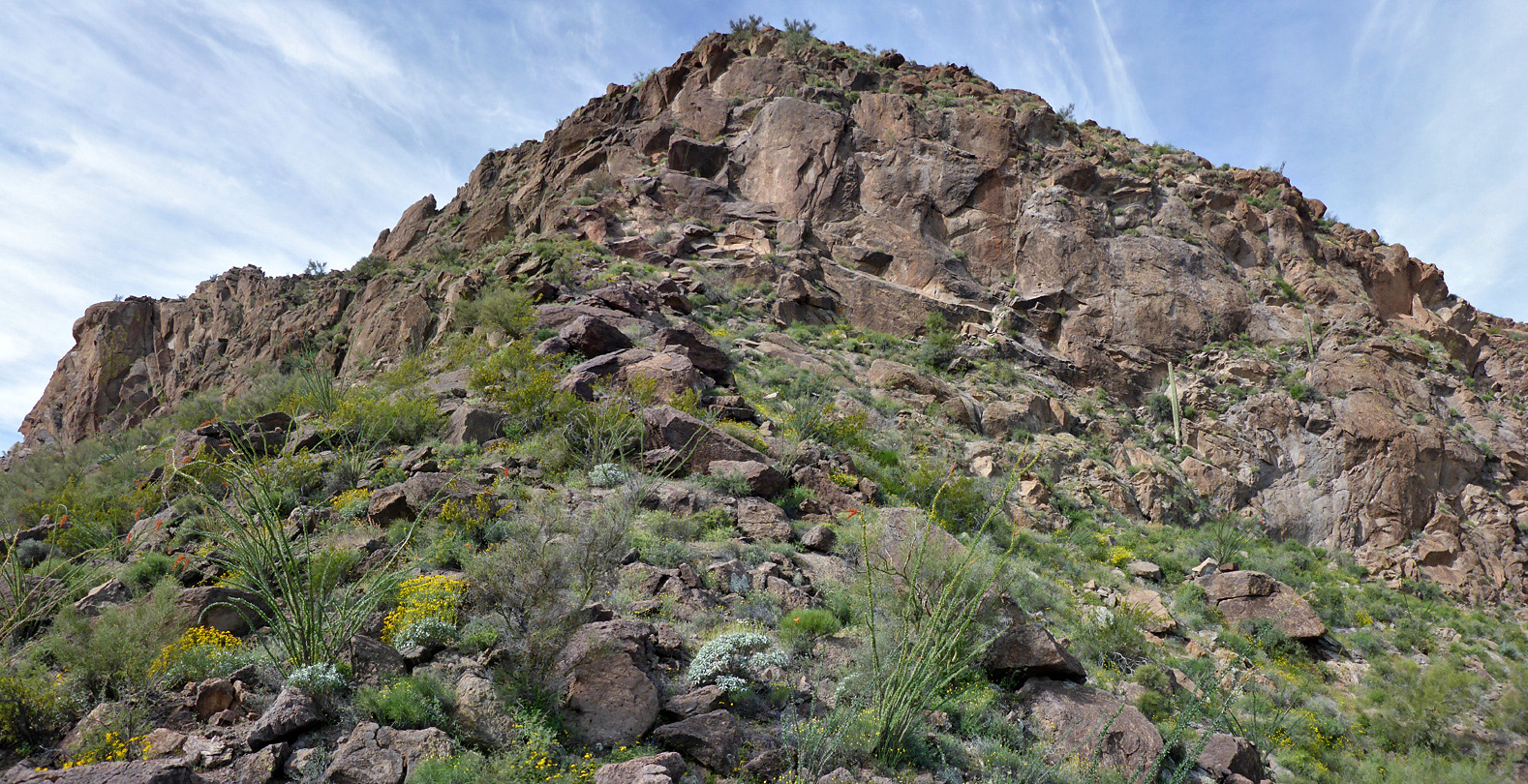 Cliffs below the summit