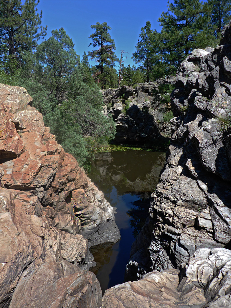 Cliffs and pool