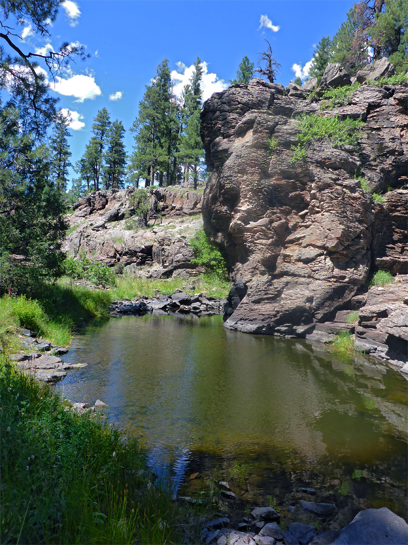 Cliff-lined pool