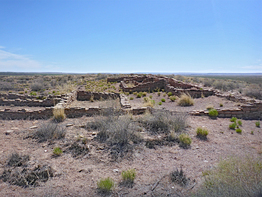 Walls of the pueblo