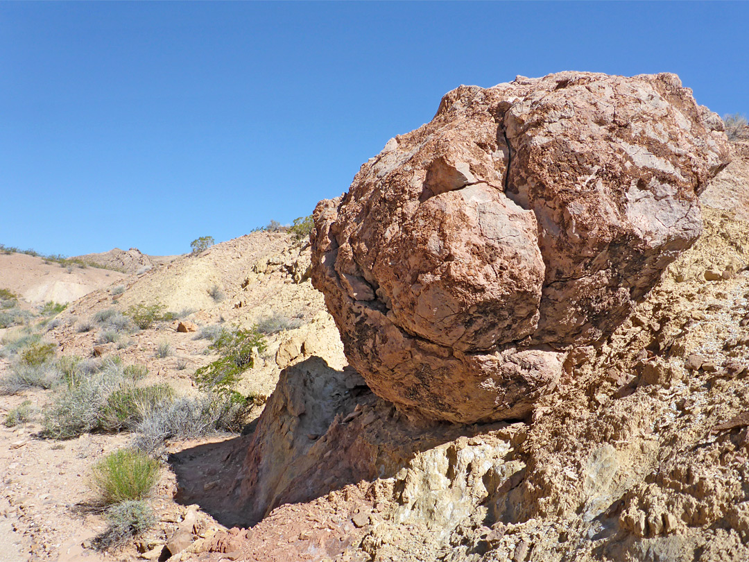 Pinkish boulder
