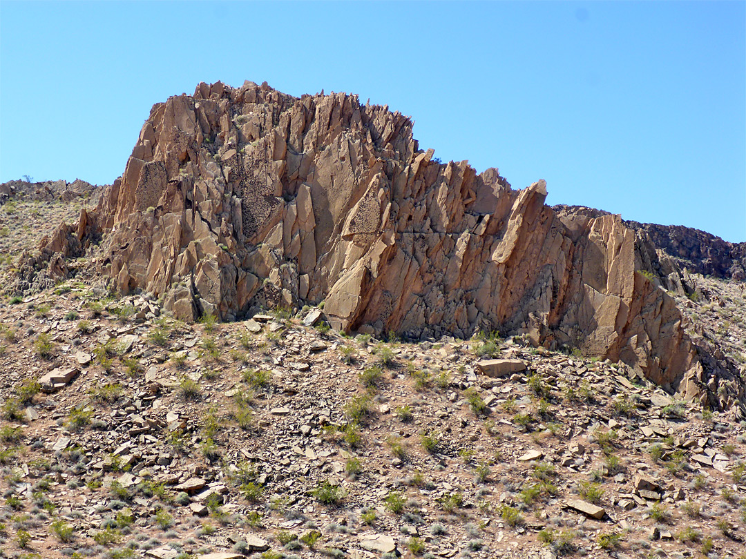 Jagged outcrop