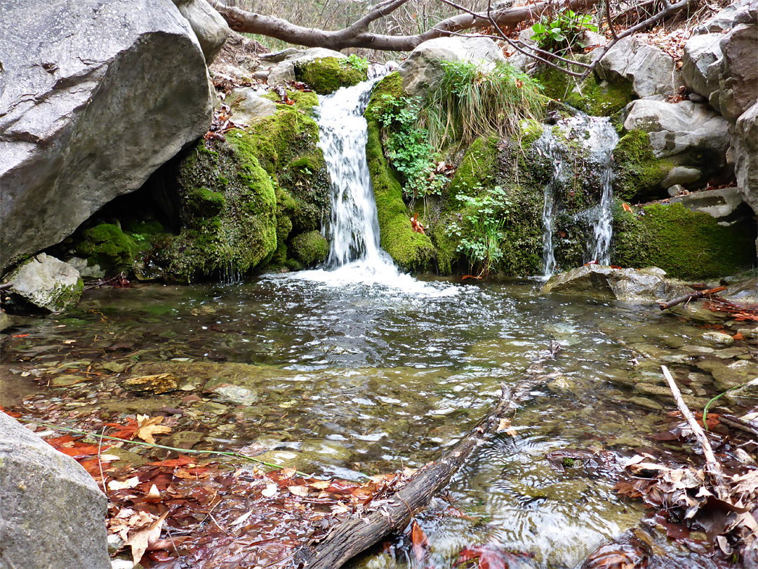 Waterfall and pool