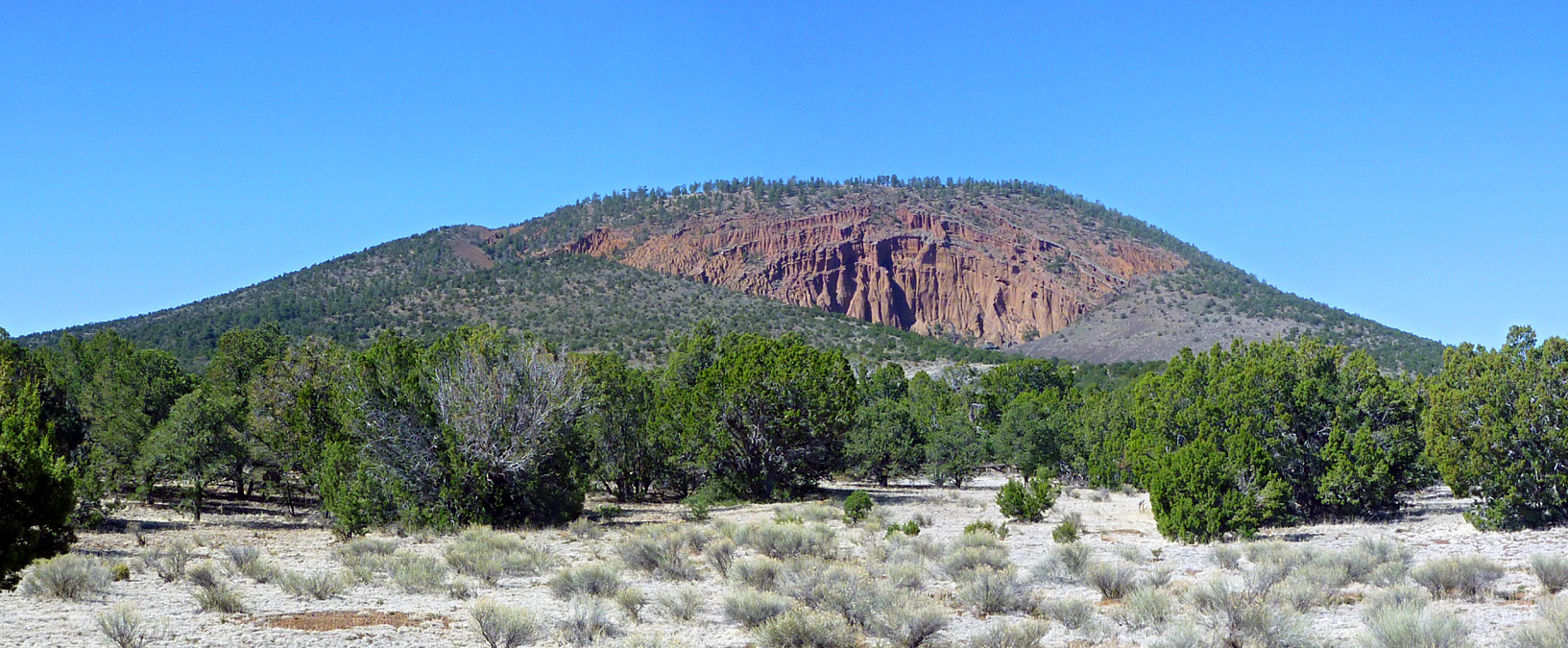 The mountain, along the approach trail