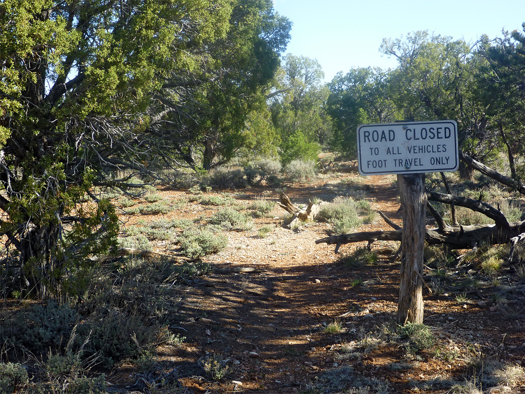 Closed jeep trail