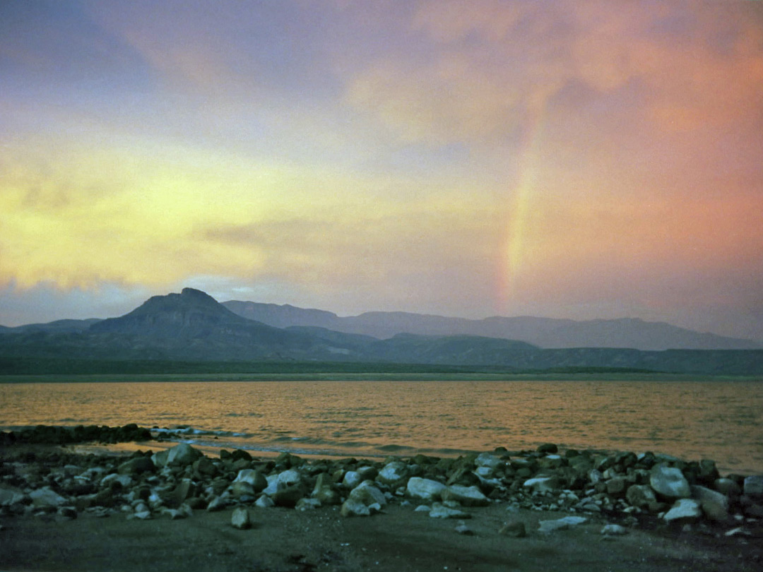 Sunset over the lake