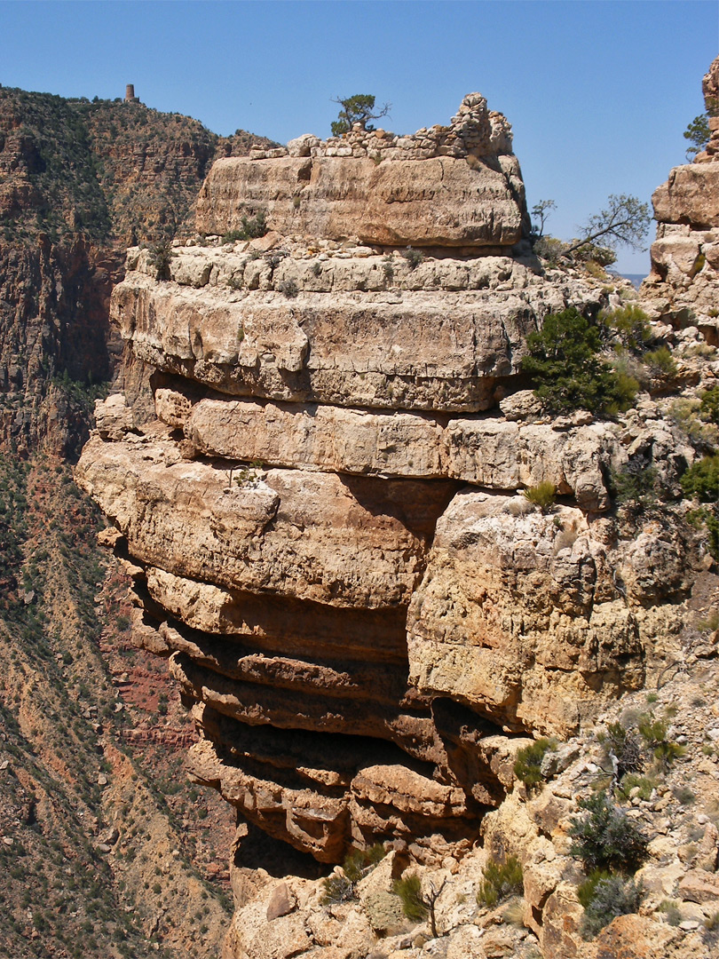 Isolated block of limestone