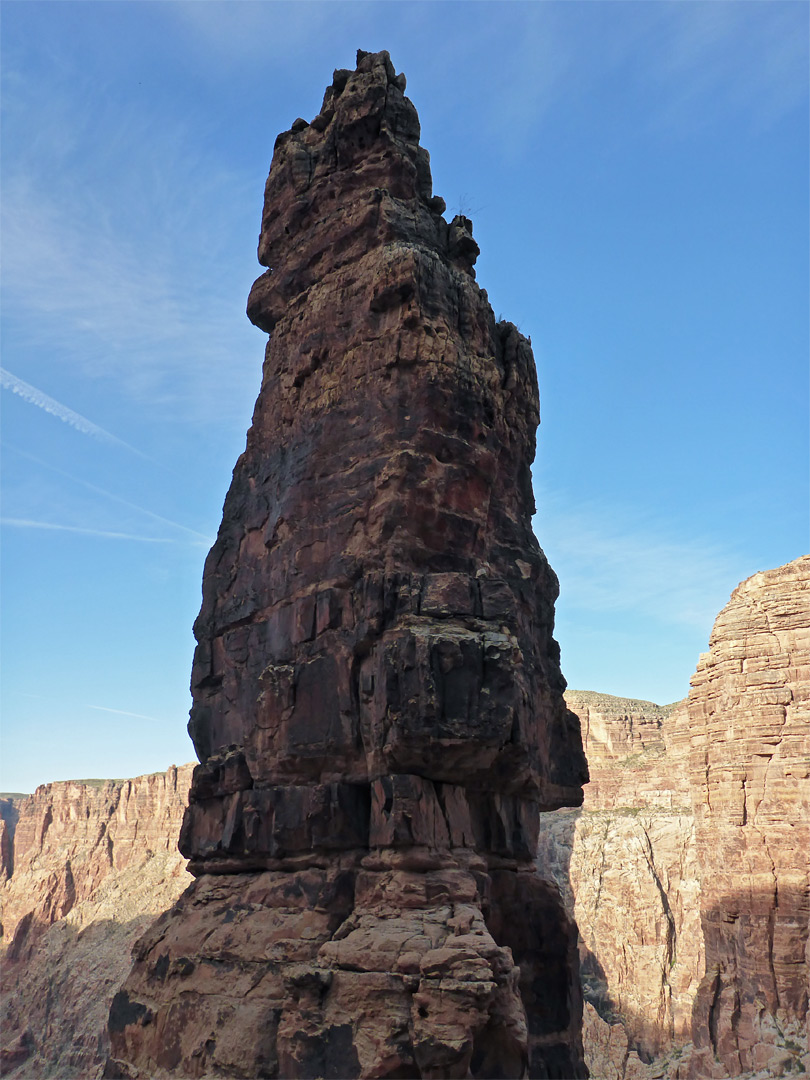 Pinnacle, in shadow