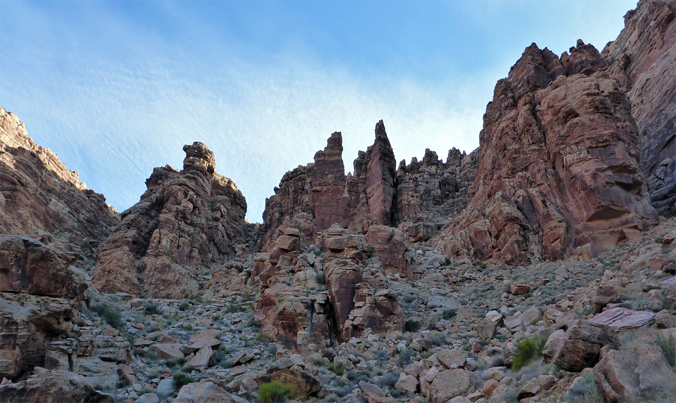 Jagged cliffs