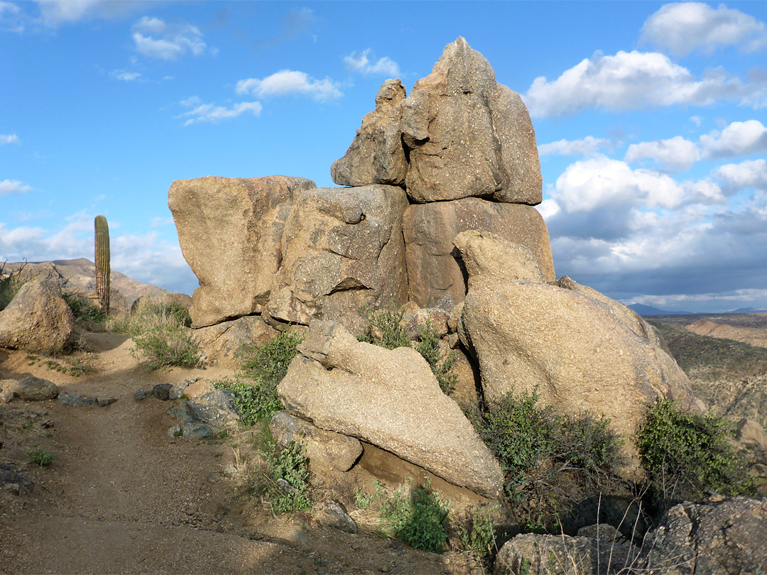 Rocks by the trail