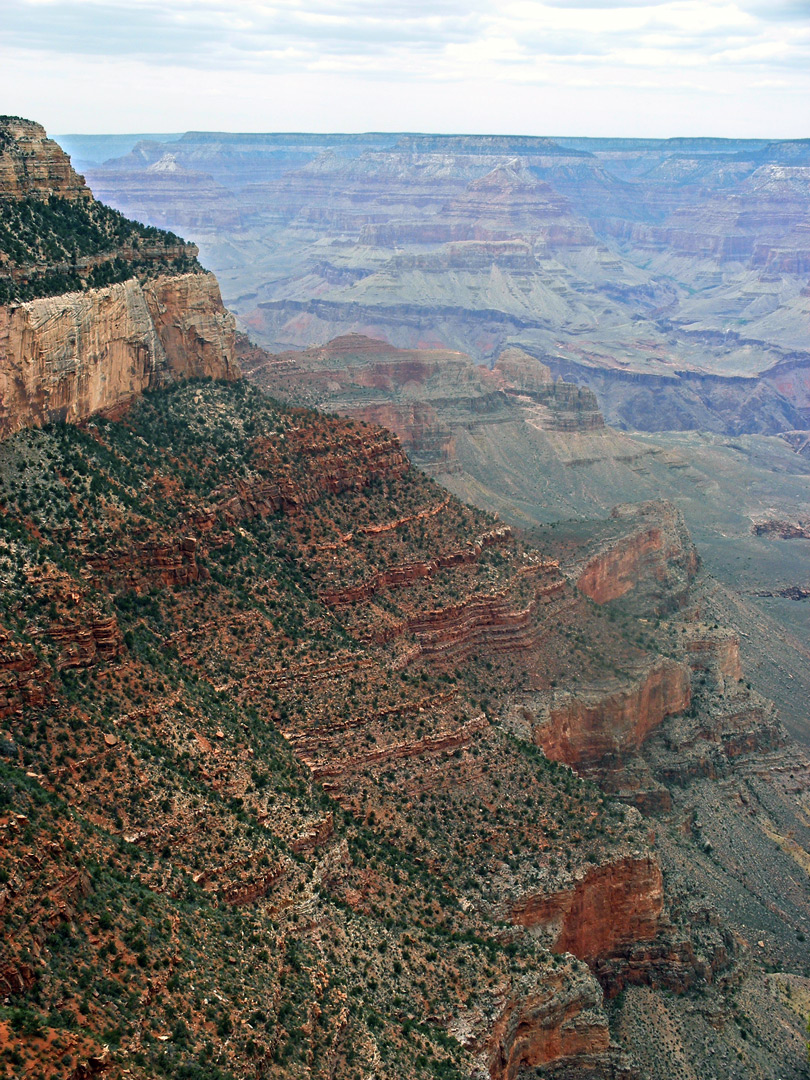 Cliffs to the west