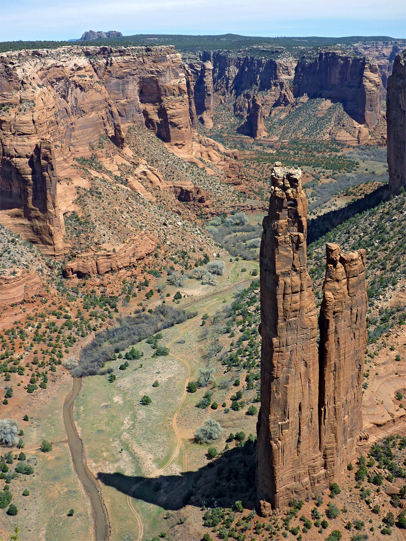 Close view of Spider Rocks