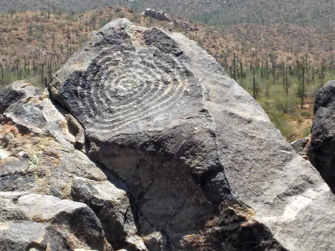 Spiral petroglyph