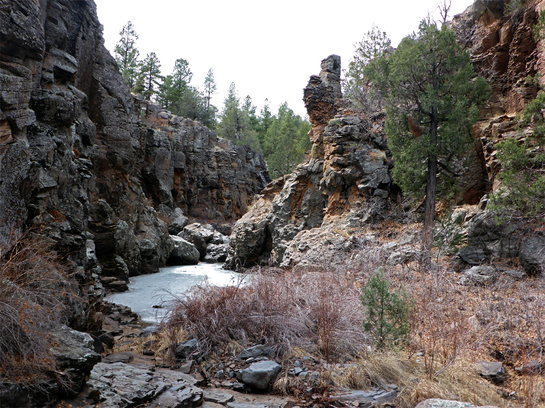 Jagged cliffs