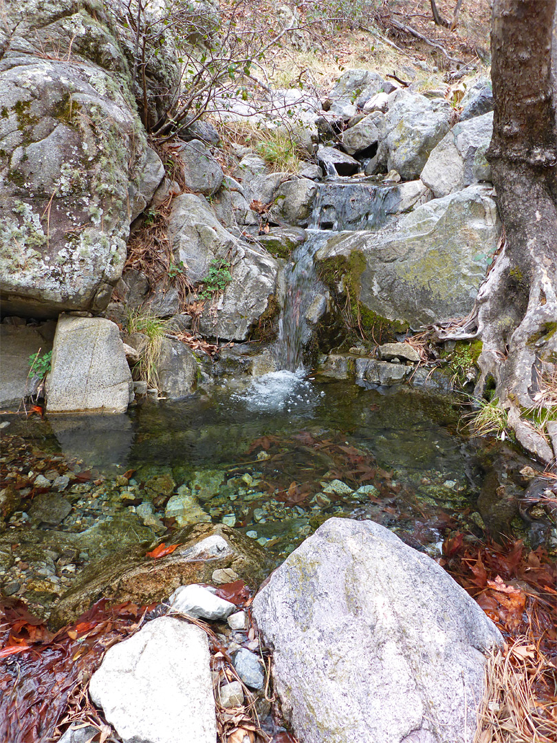 Pool and boulders