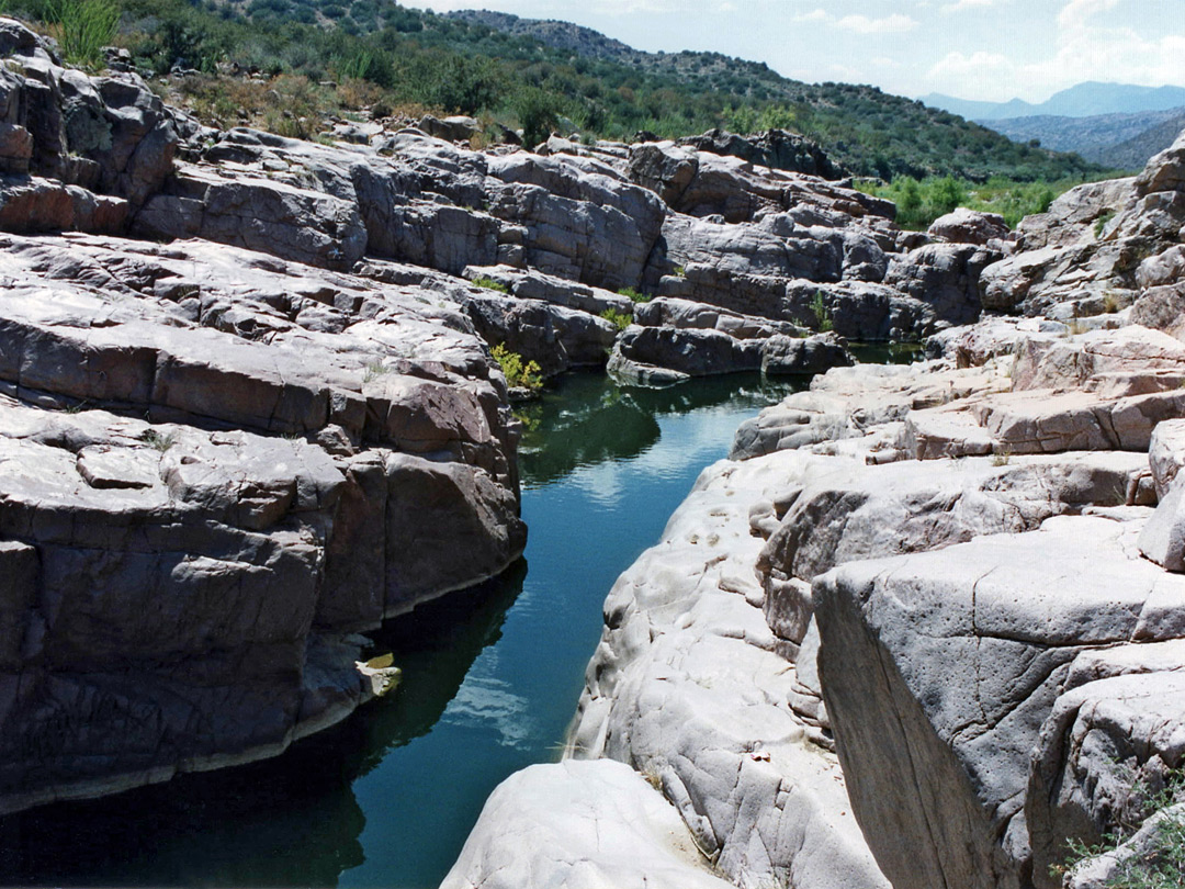 Channel near the end of the canyon