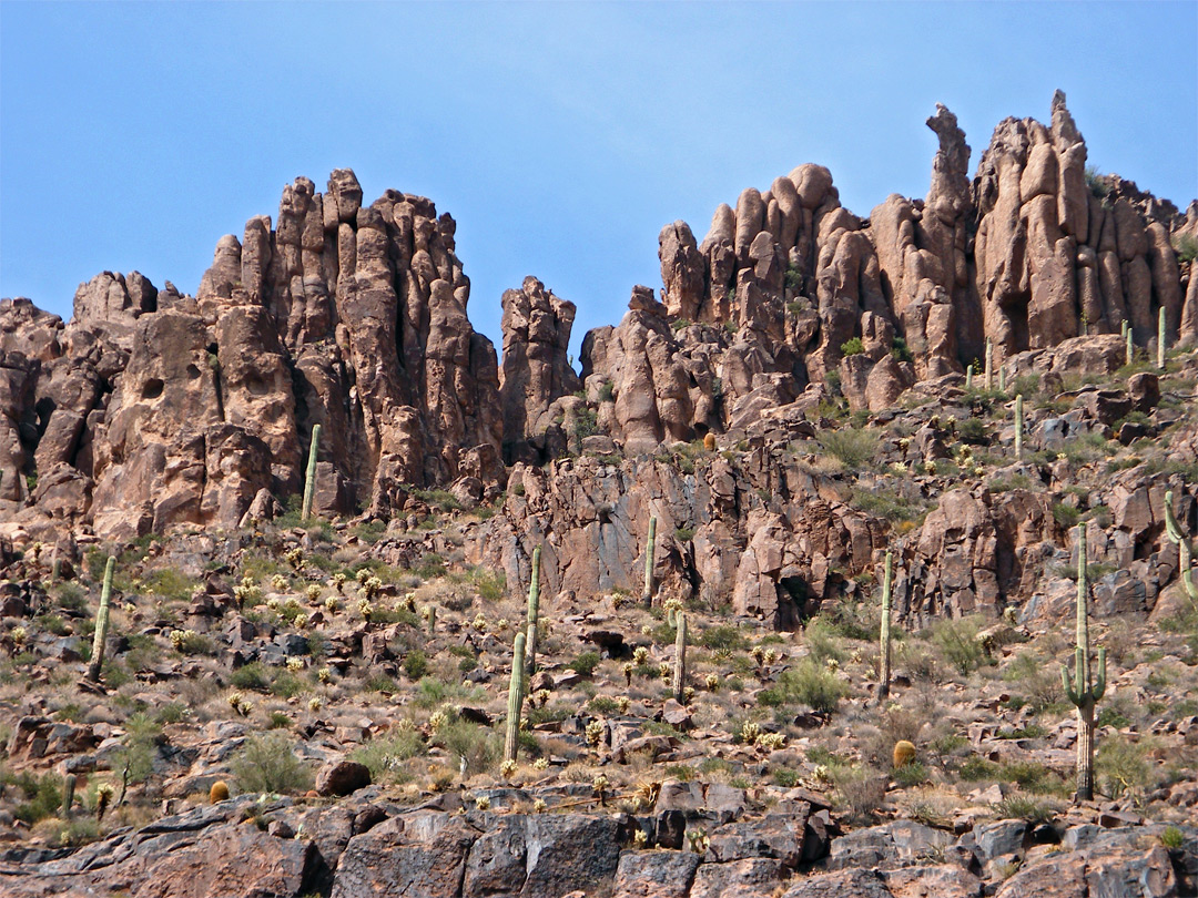 Jagged cliffs