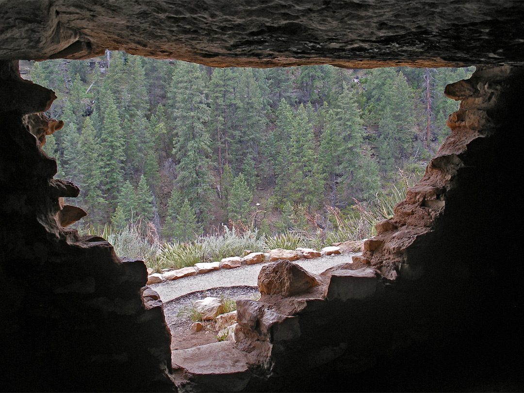 Inside a cliff dwelling