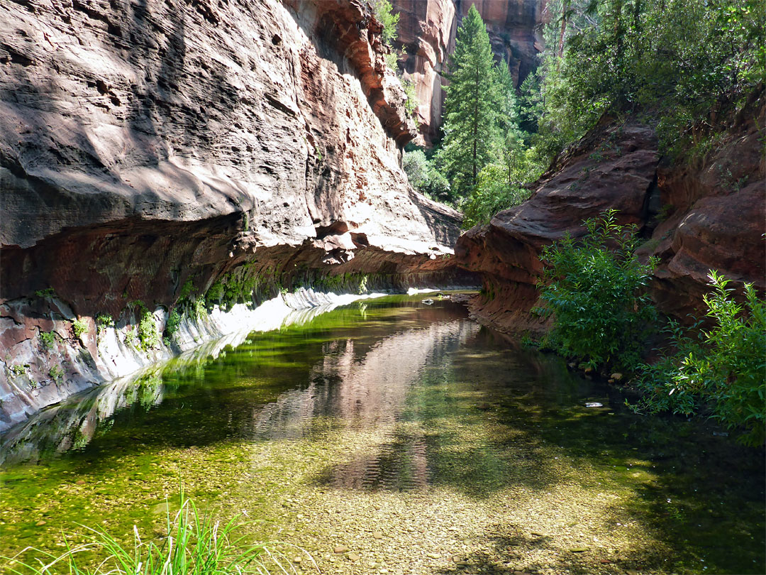 Overhanging cliffs