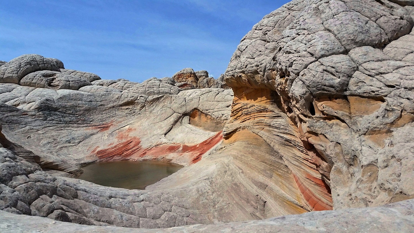 Pool amidst the sandstone