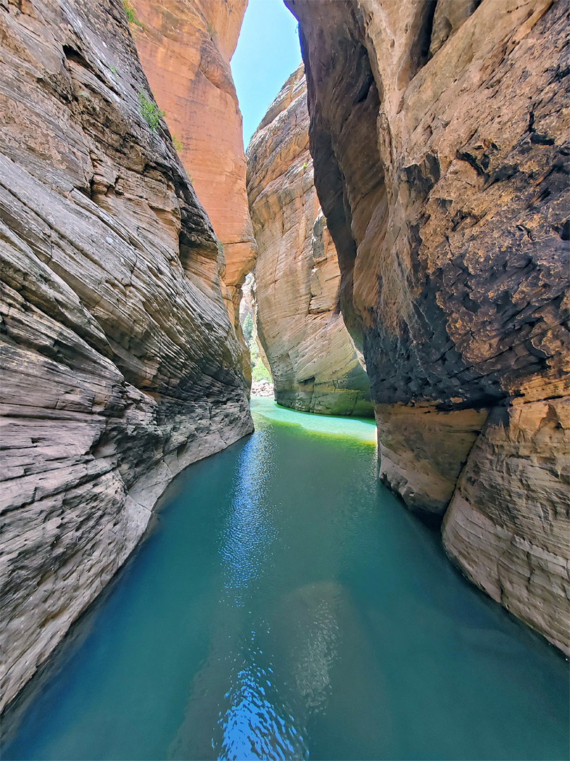 Greenish-blue water