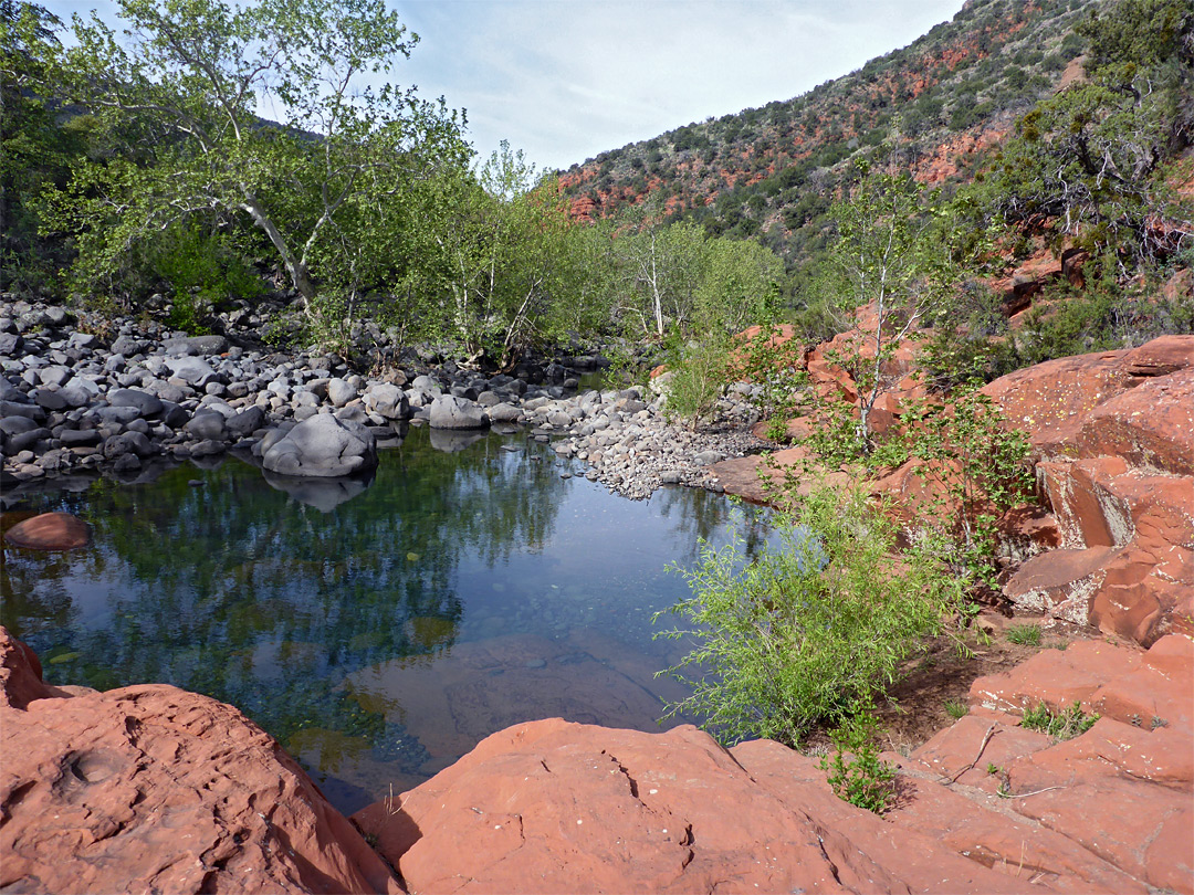 Pool and red rocks