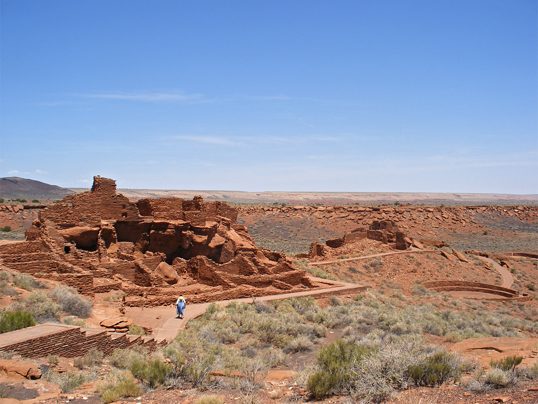 Wide view of Wupatki Pueblo