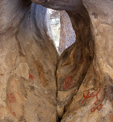 Arch and petroglyphs