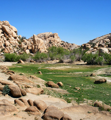 Dried-up Barker Reservoir