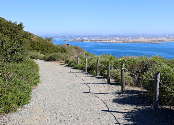 Wide gravel path