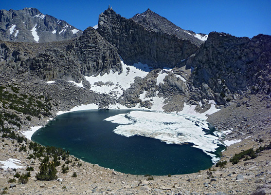 Melting ice on Big Pothole Lake