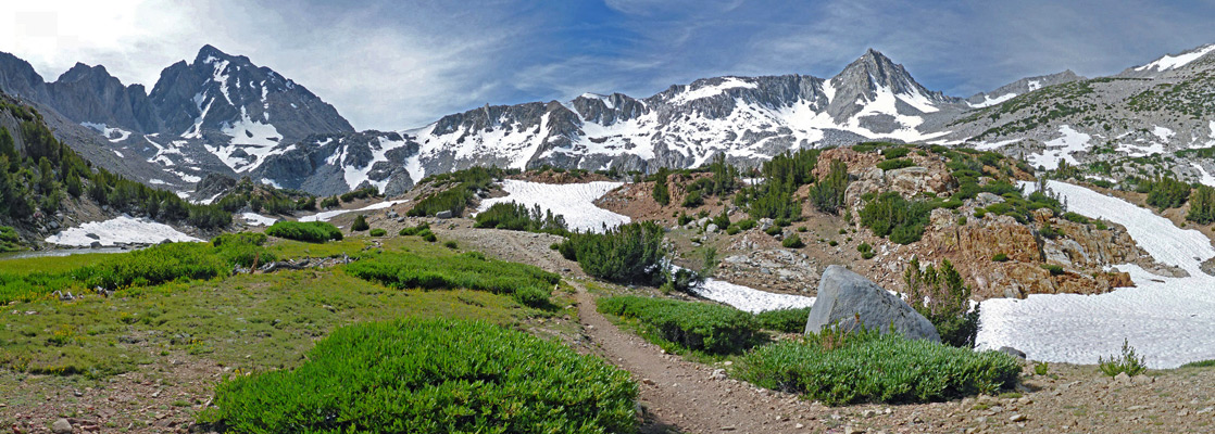 The basin containing Bishop Lake; Mt Goode beyond