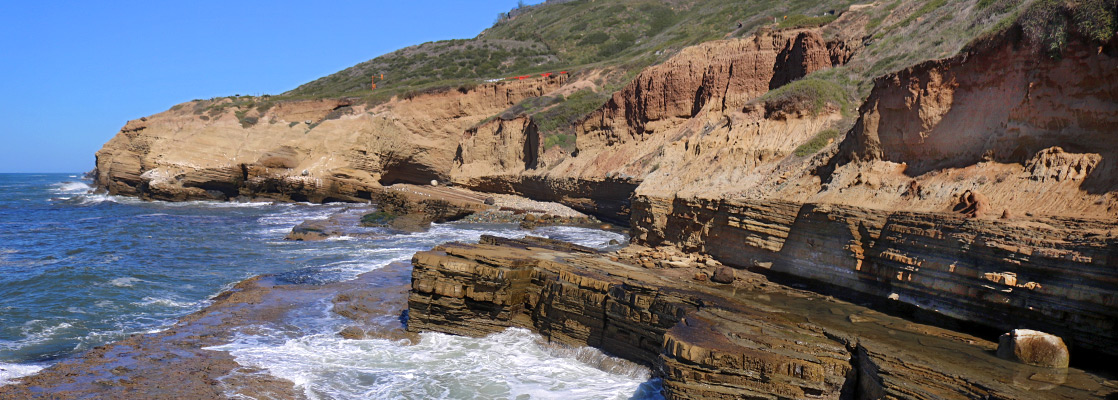 Strata beside the ocean, Cabrillo NM