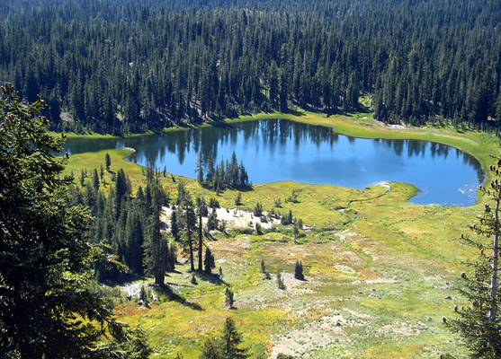 Crumbaugh Lake, from the trail to Bumpass Hell