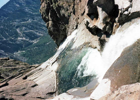 Directly above Upper Yosemite Fall