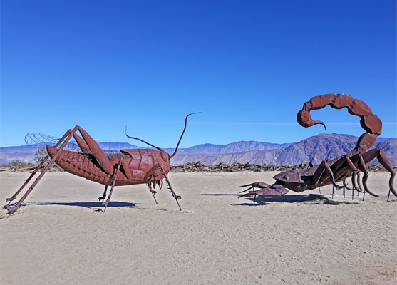 Grasshopper and scorpion