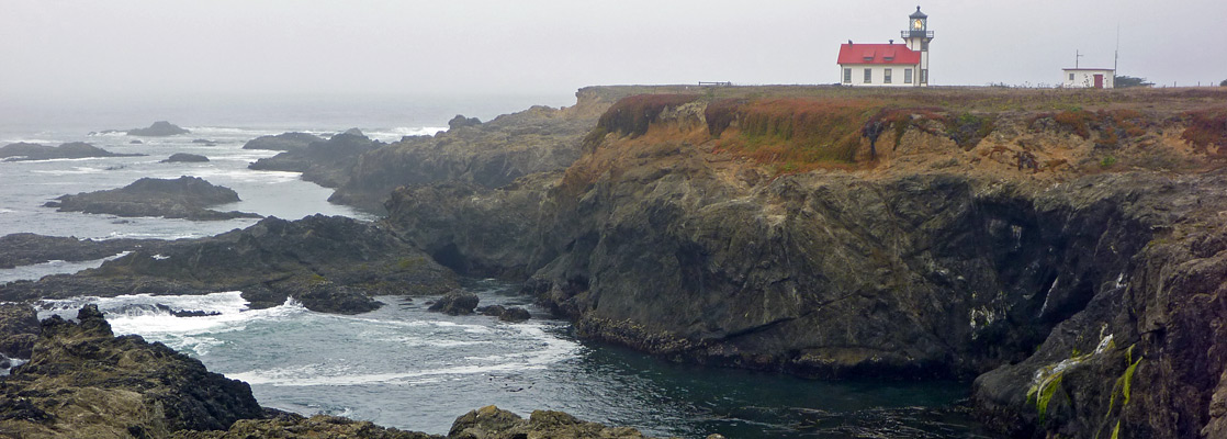 Pools below the Point Cabrillo lighthouse