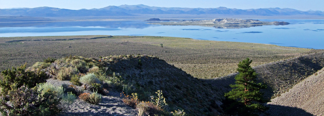 Mono Lake and Paoha Island, from the rim of Panum Crater