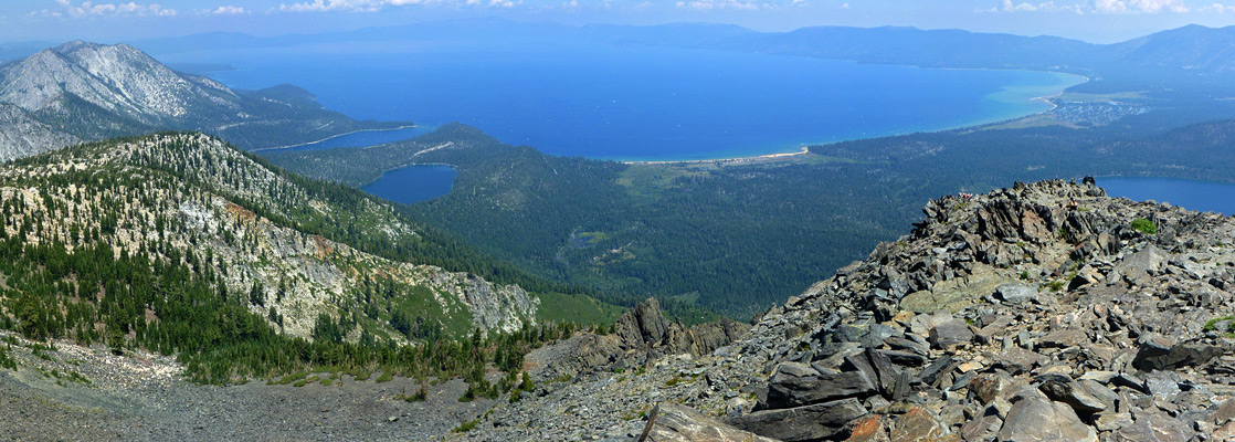 Panorama from Mt Tallac, looking north and east