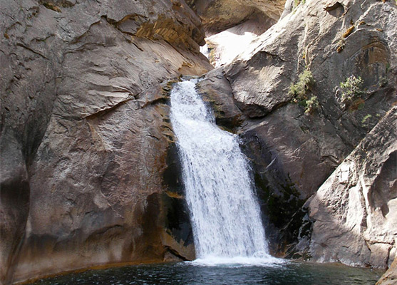 The lower falls - at the end of the trail