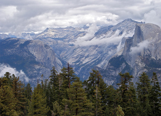 North Dome, Tenaya Canyon and Half Dome