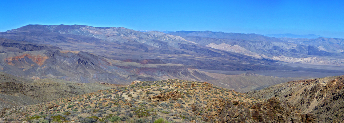 Cottonwood Mountains, Emigrant Canyon and the west edge of Death Valley