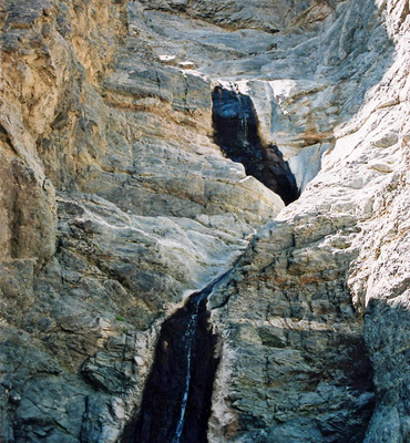Two-stage waterfall along Willow Creek