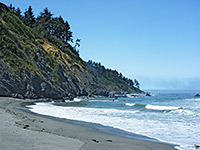 Cliffs bordering Agate Beach