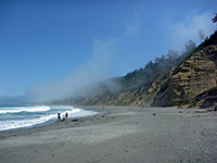 Fog above Agate Beach