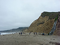 Beach by the falls